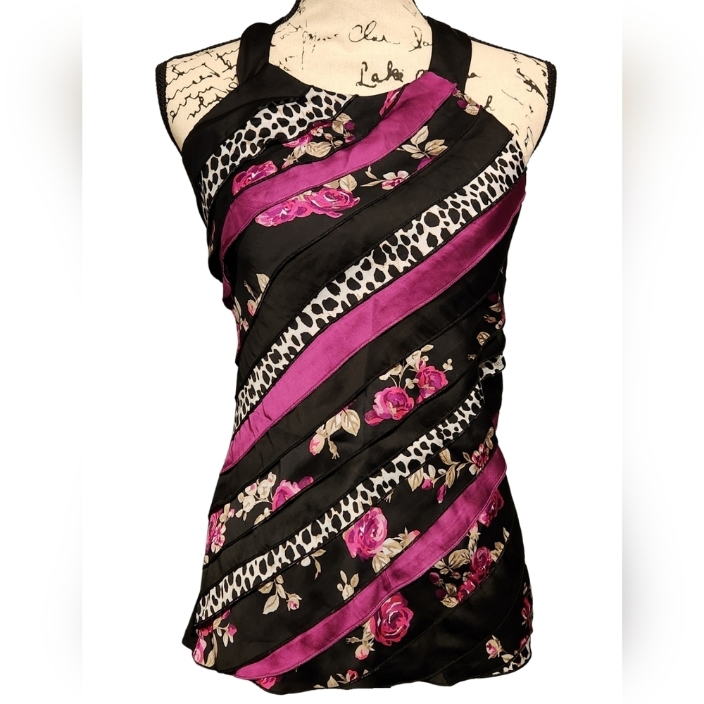 WHBM Tie Back Sleeveless Blouse